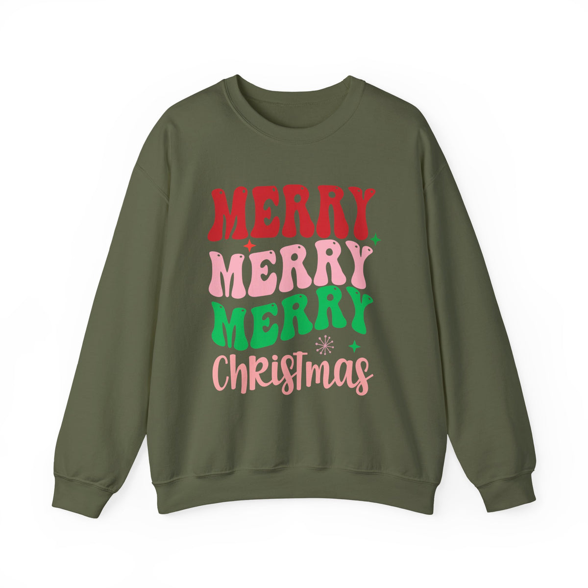 Merry Merry Merry Christmas Crewneck Sweatshirt