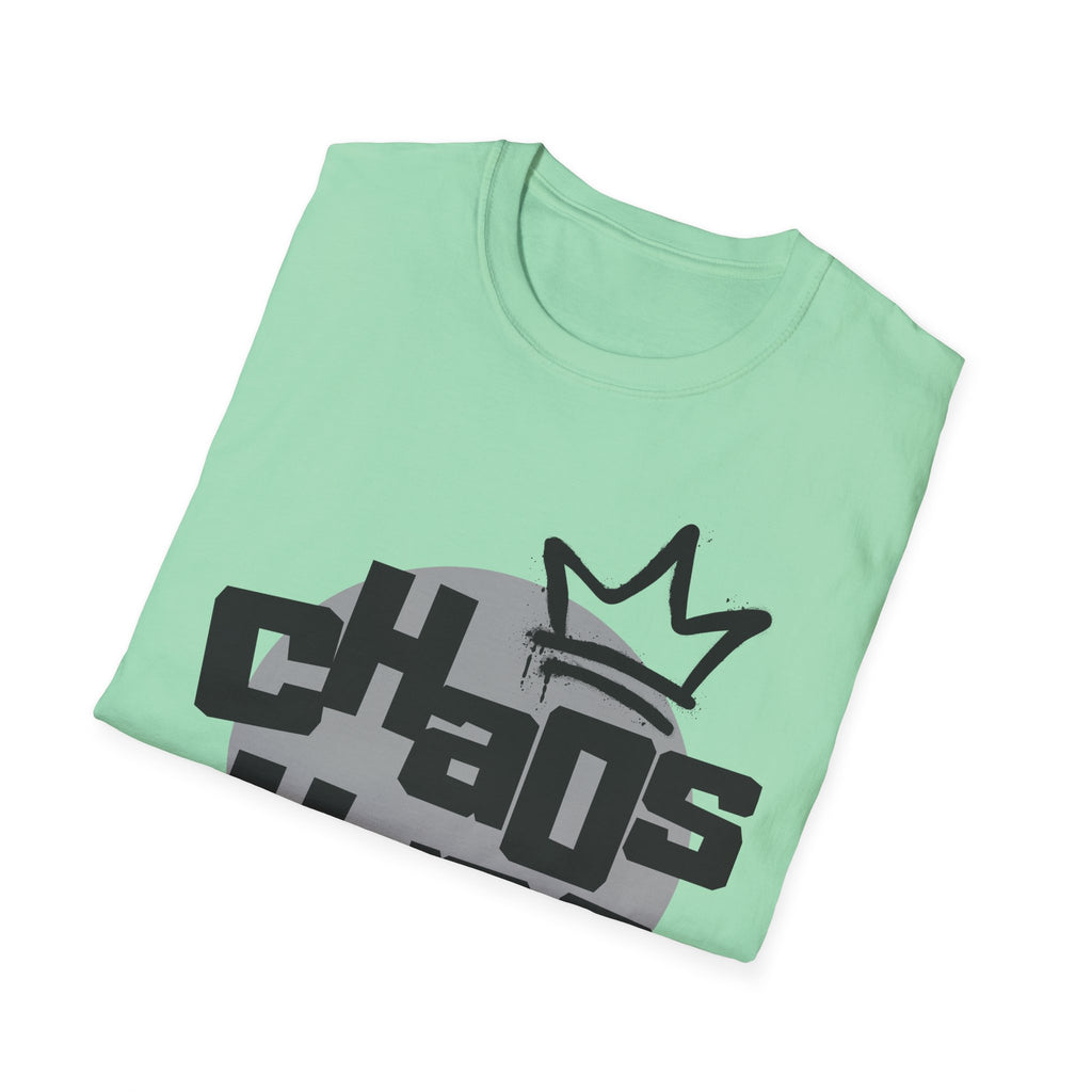 Chaos King T-Shirt — Retro Bubble Letter Tee for Fathers, Father’s Day Gift