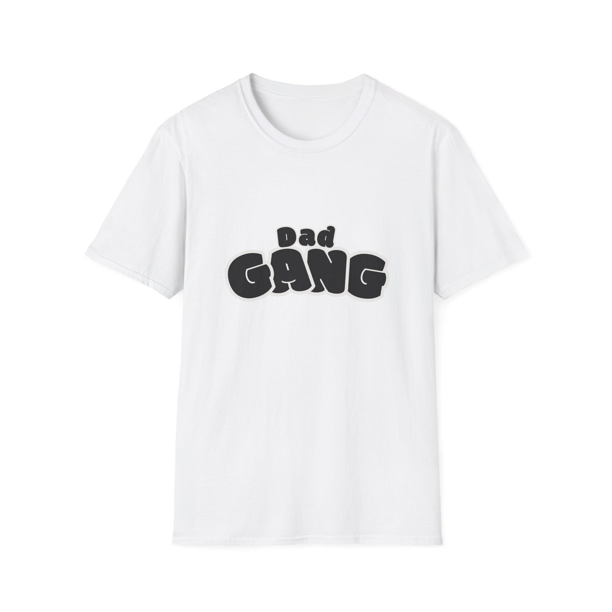 Dad Gang T‑Shirt — Retro Bubble Letter Fathers' Tee (Father's Day Gift)