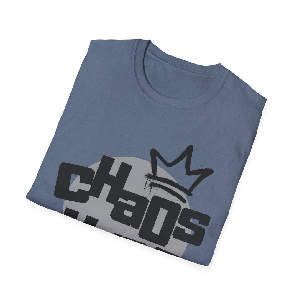 Chaos King T-Shirt — Retro Bubble Letter Tee for Fathers, Father’s Day Gift
