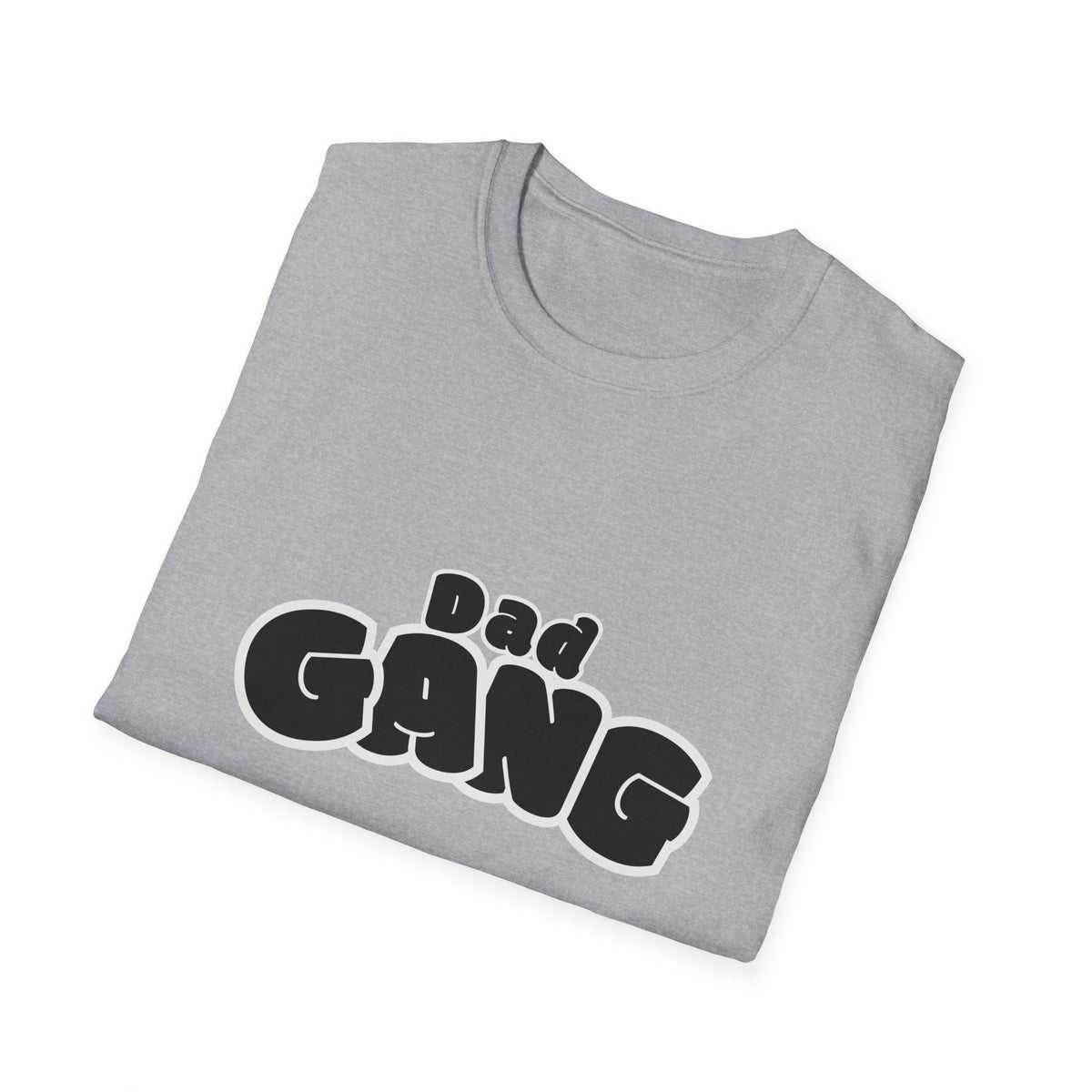 Dad Gang T‑Shirt — Retro Bubble Letter Fathers' Tee (Father's Day Gift)