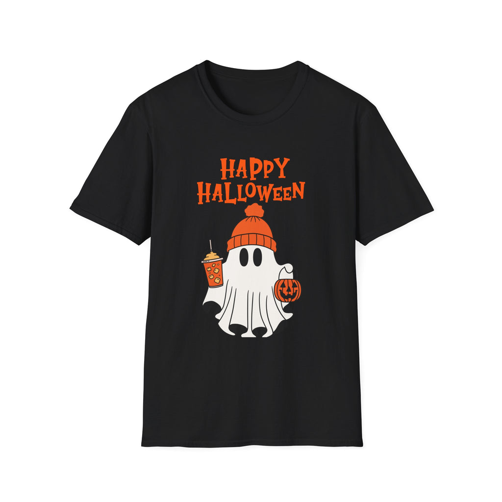 Happy Halloween Ghost T-Shirt — Cute Pumpkin Candy Coffeebean Costume Tee