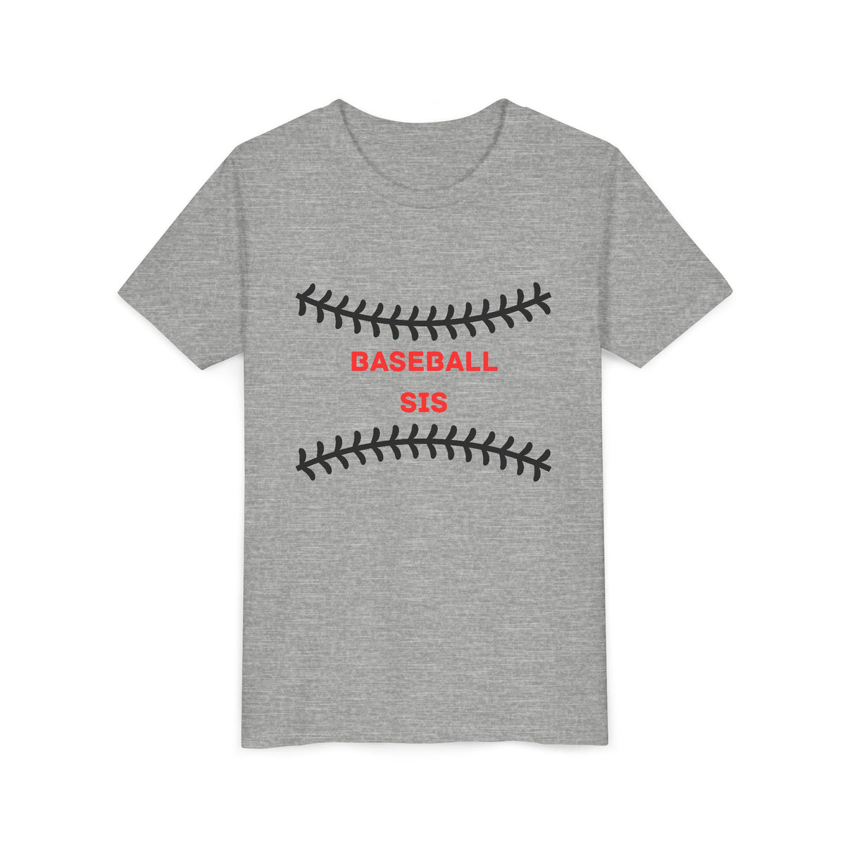 Youth Tee — "Baseball Sis" Graphic T-Shirt for Little Sisters | Soft Kids Baseball Shirt