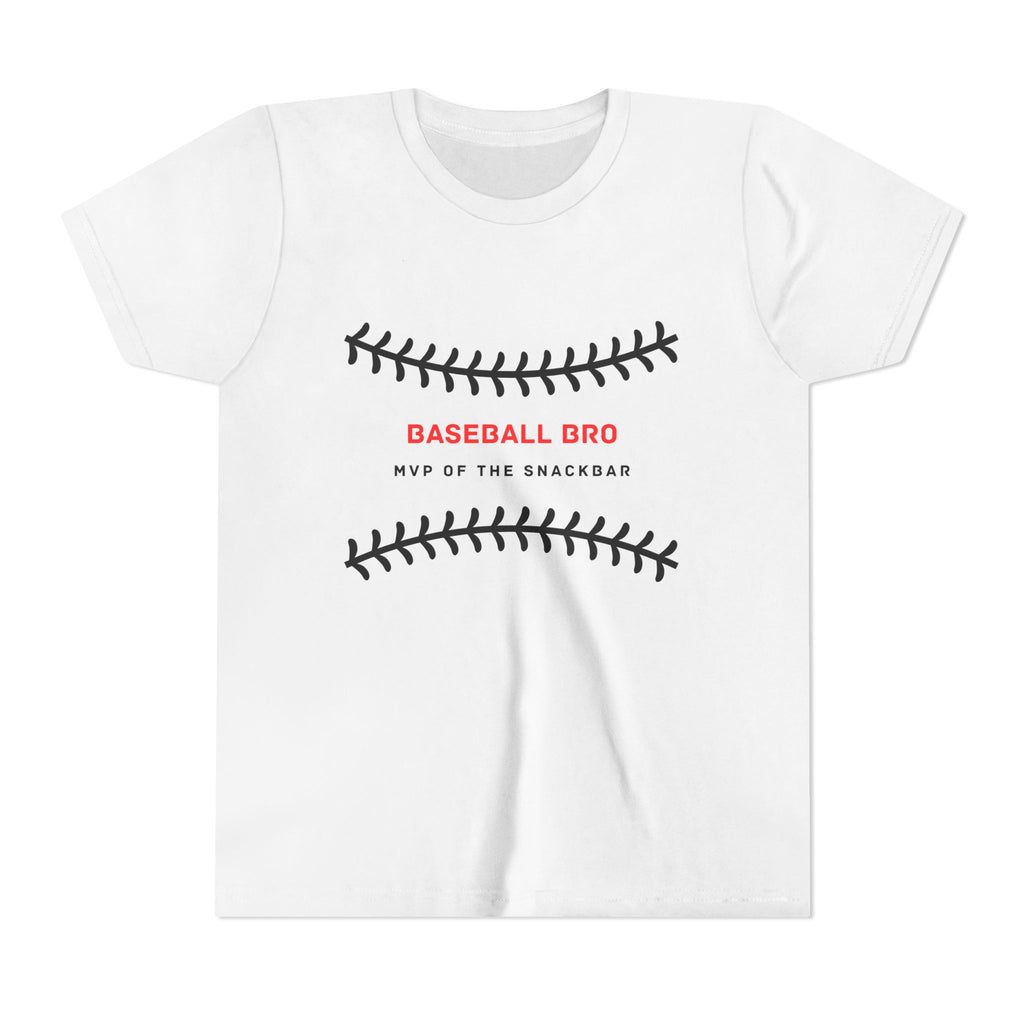 Baseball Bro Youth Tee – "MVP of the Snackbar" Kids Baseball T-Shirt