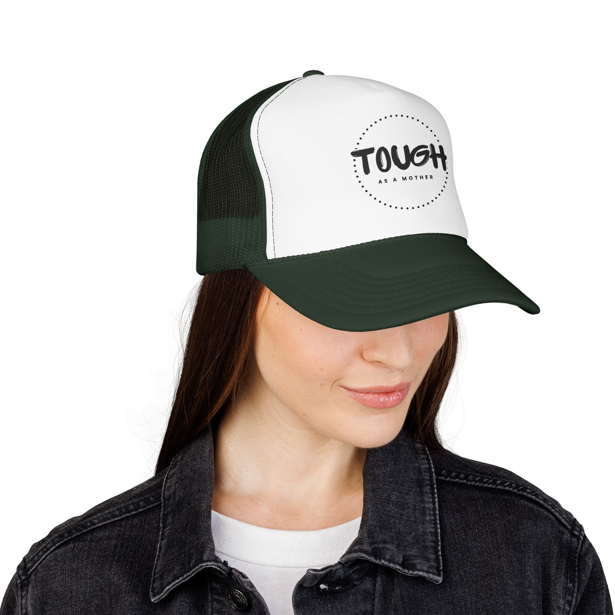 Tough As A Mother Trucker Hat — Retro Foam Mesh Cap for Moms