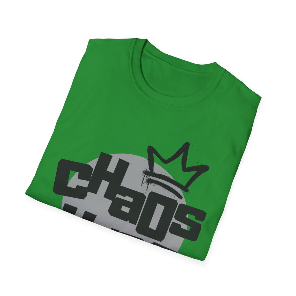 Chaos King T-Shirt — Retro Bubble Letter Tee for Fathers, Father’s Day Gift