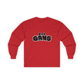 Dad Gang Long Sleeve Tee — Retro Bubble Letter Graphic