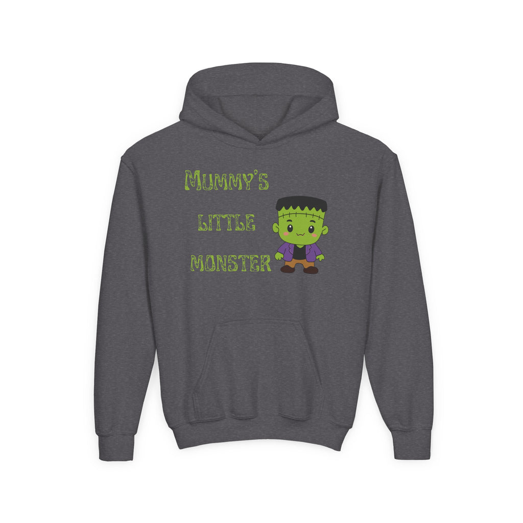 Kids Halloween Hoodie - "Mummy's Little Monster" Cute Frankenstein Sweatshirt