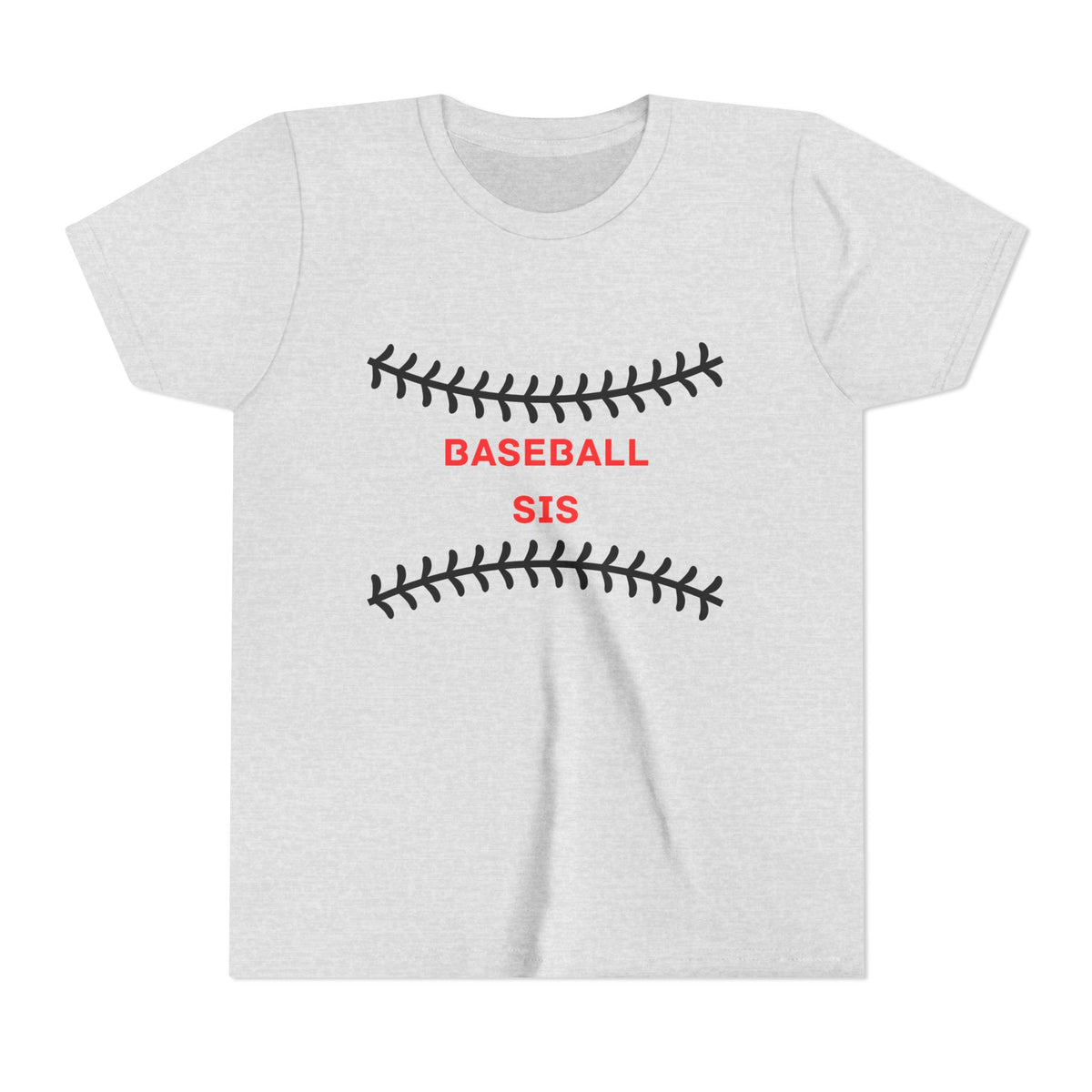 Youth Tee — "Baseball Sis" Graphic T-Shirt for Little Sisters | Soft Kids Baseball Shirt