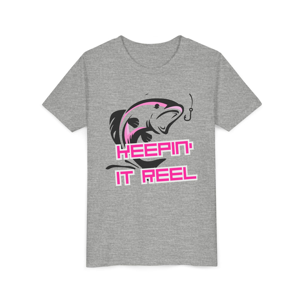 Youth Fishing Tee - "Keepin' It Reel" Graphic Shirt