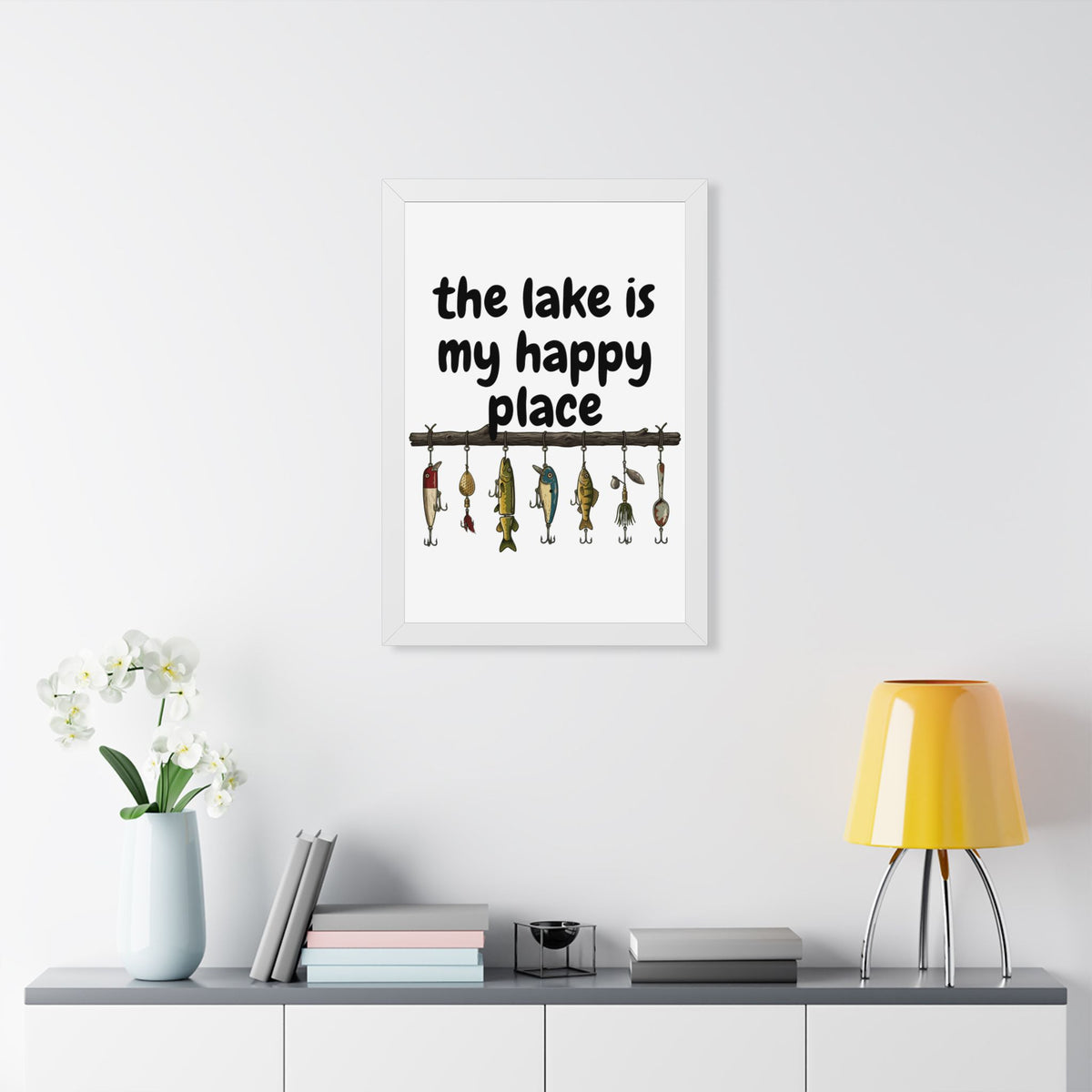 The Lake is My Happy Place - Wall Art