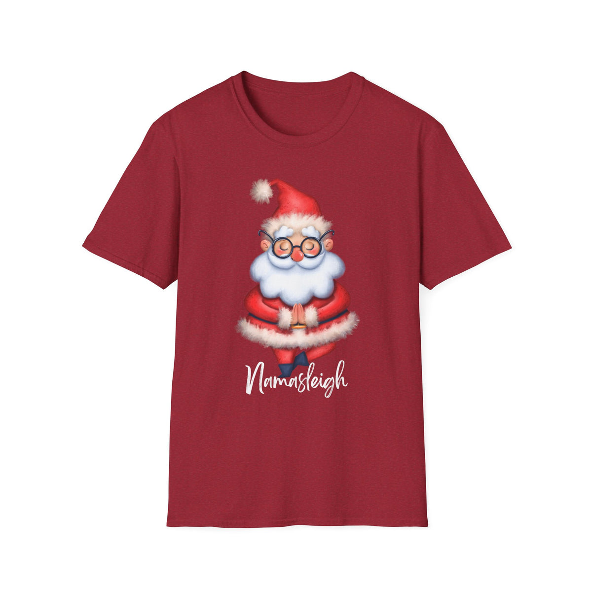 Namastleigh Santa T-Shirt – Funny Christmas Yoga Holiday Tee