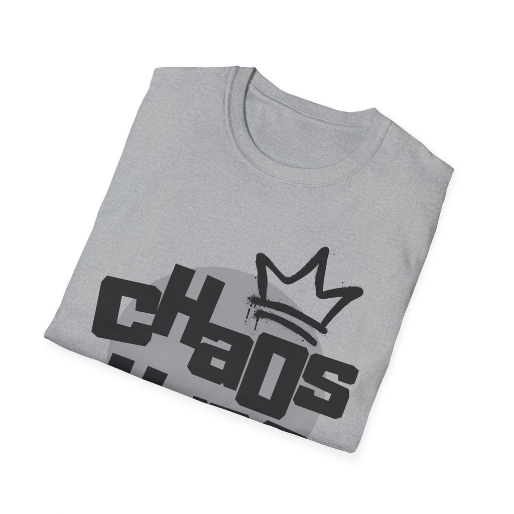 Chaos King T-Shirt — Retro Bubble Letter Tee for Fathers, Father’s Day Gift