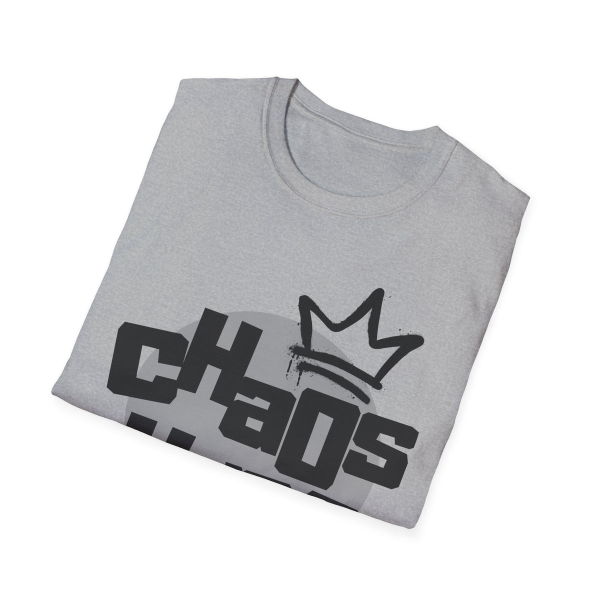Chaos King T-Shirt — Retro Bubble Letter Tee for Fathers, Father’s Day Gift