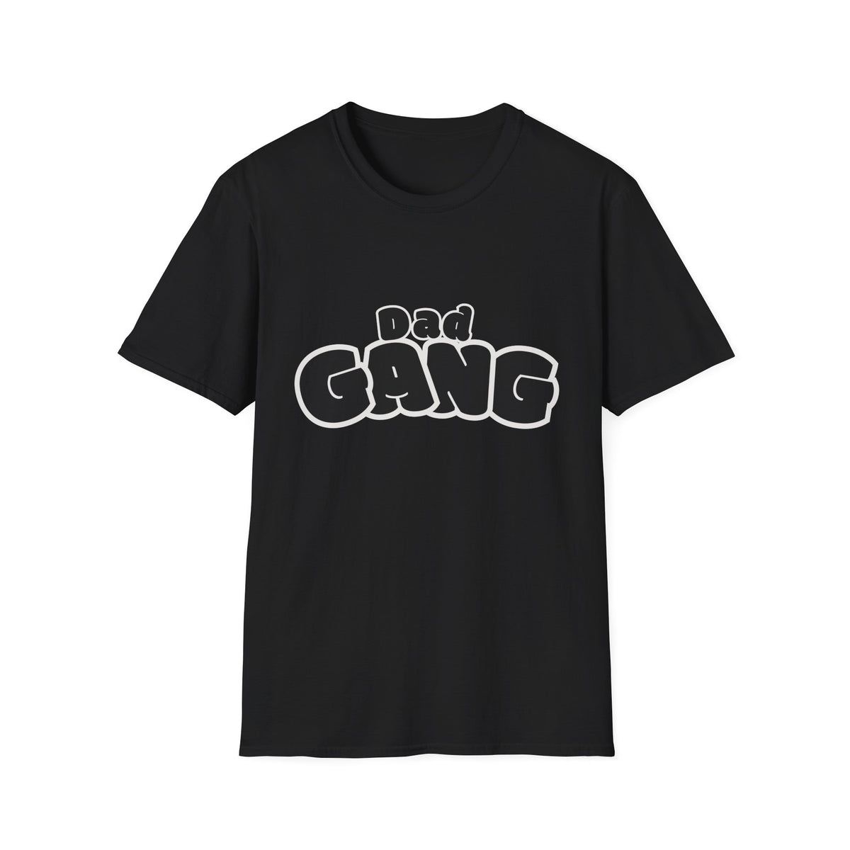 Dad Gang T-Shirt — Retro Bubble Letter Tee for Fathers, Father’s Day Gift