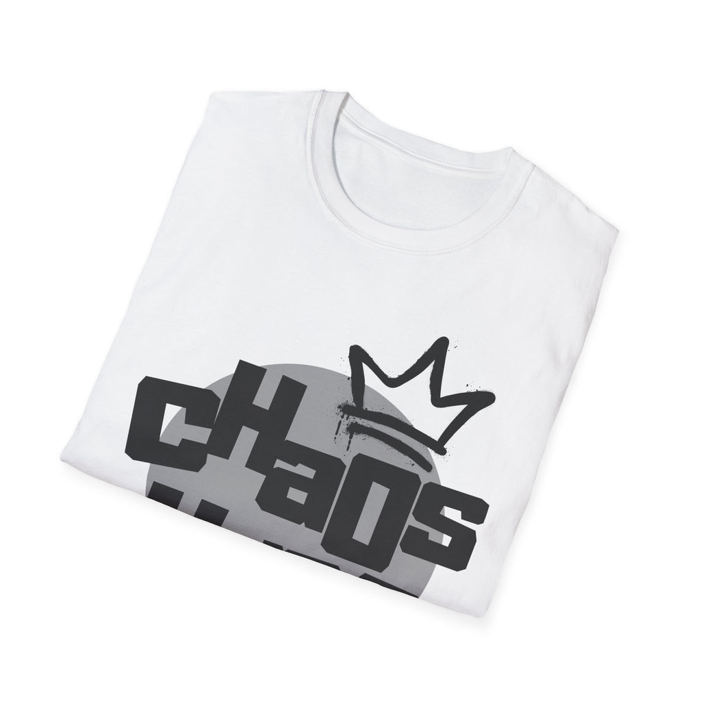 Chaos King T-Shirt — Retro Bubble Letter Tee for Fathers, Father’s Day Gift