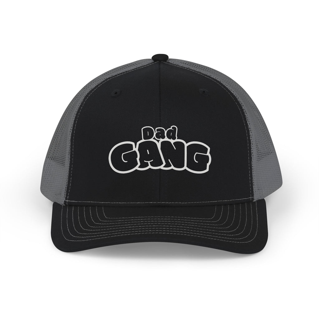 Dad Gang Snapback Trucker Hat — Embroidered Retro Dad Cap, Father's Day Gift