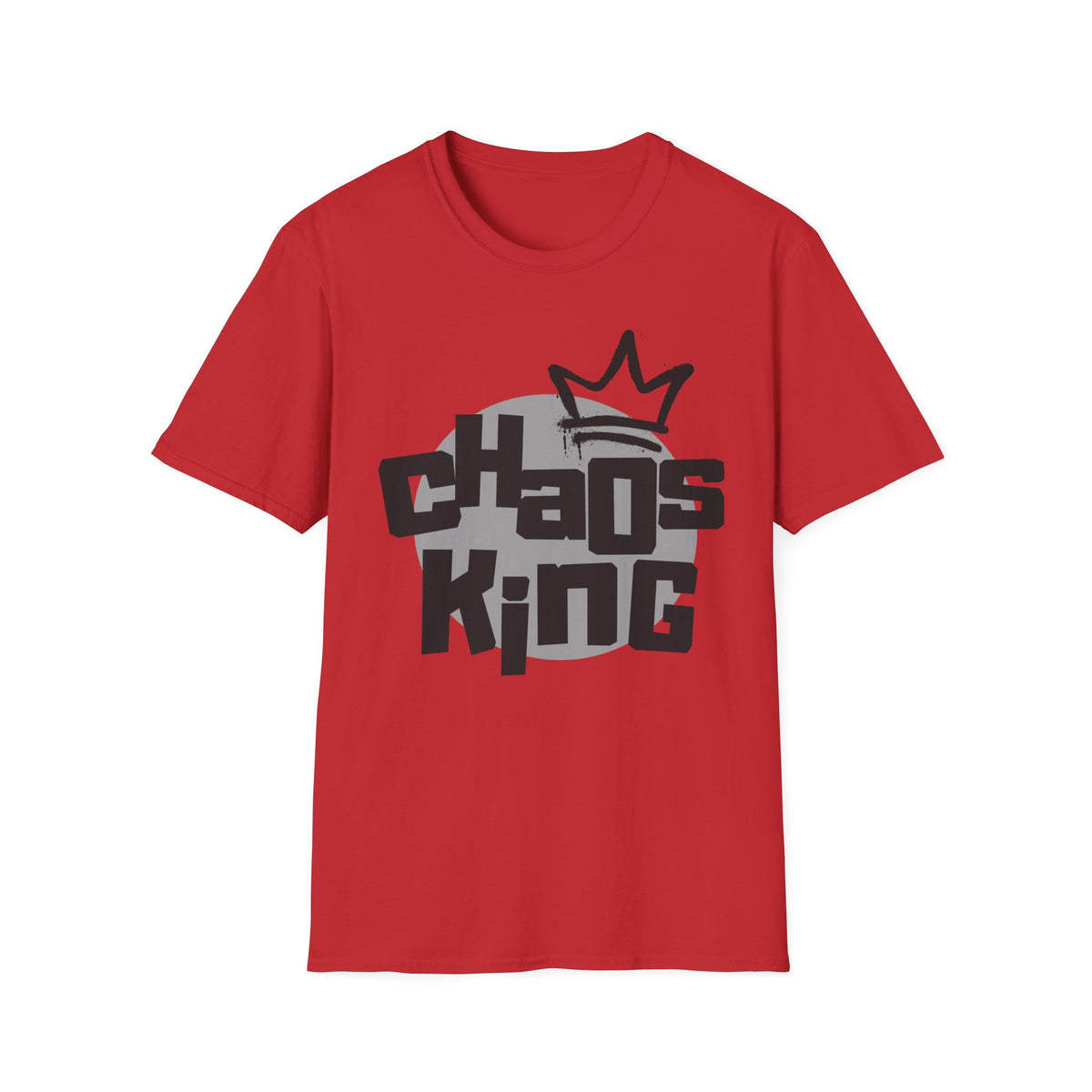 Chaos King T-Shirt — Retro Bubble Letter Tee for Fathers, Father’s Day Gift