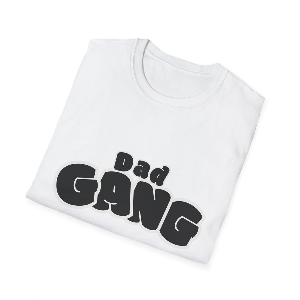 Dad Gang T-Shirt — Retro Bubble Letter Tee for Fathers, Father’s Day Gift