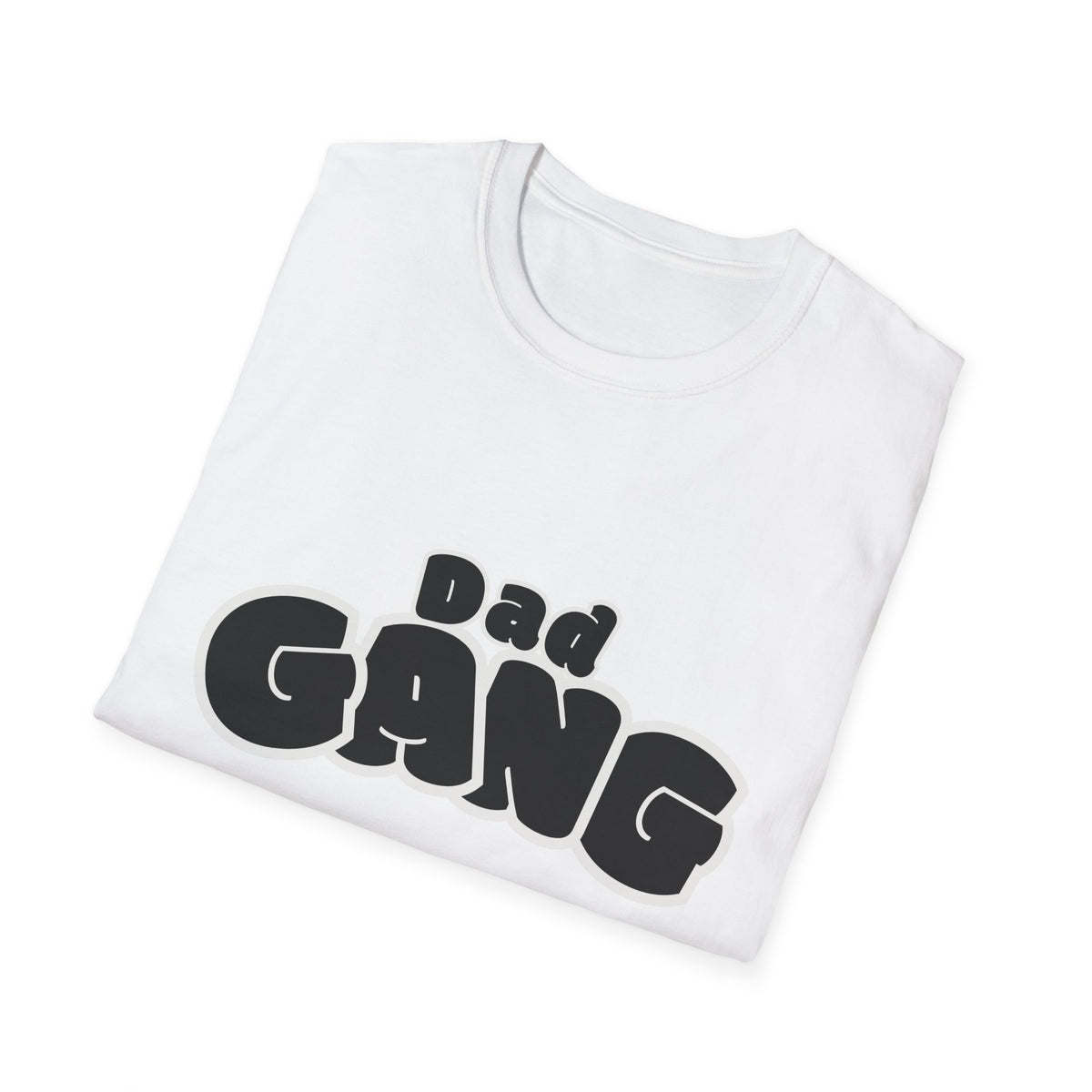 Dad Gang T-Shirt — Retro Bubble Letter Tee for Fathers, Father’s Day Gift