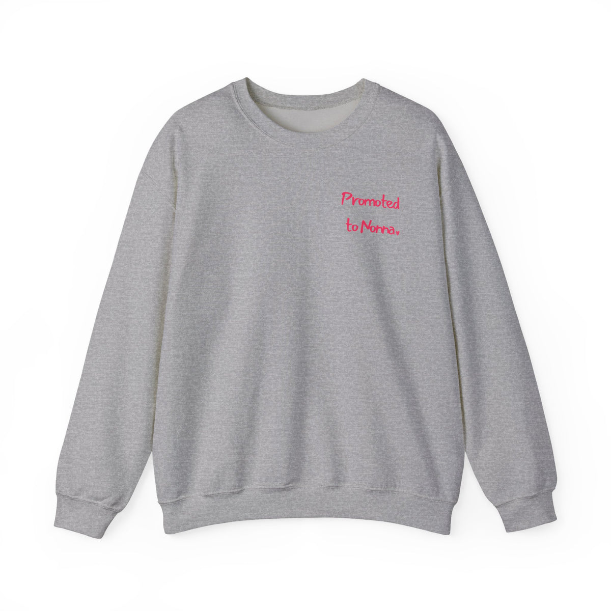Crewneck Sweatshirt — Minimal "Promoted to Mom" Embroidered Design