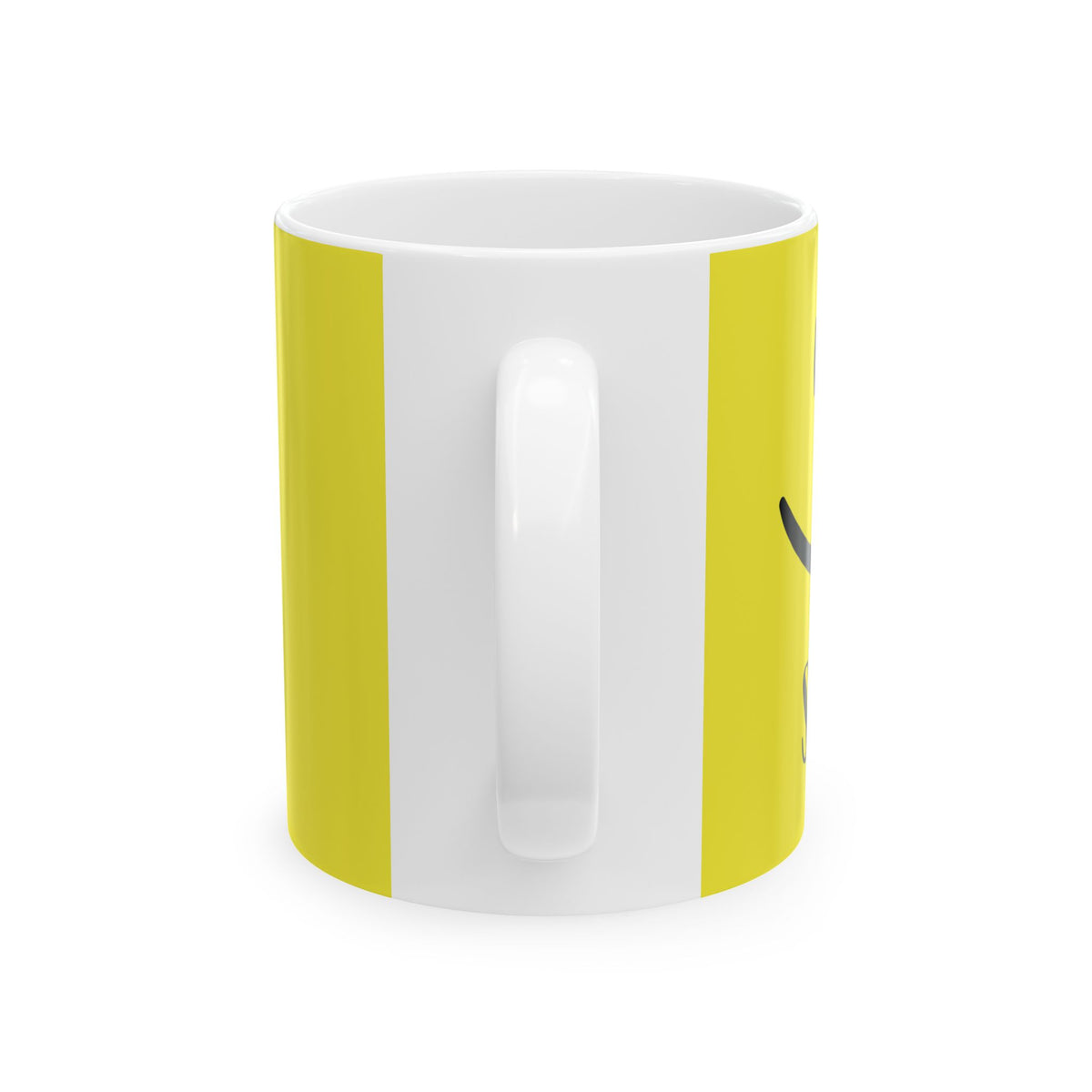 Yellow Smile Ceramic Mug — Happy Face Coffee Cup