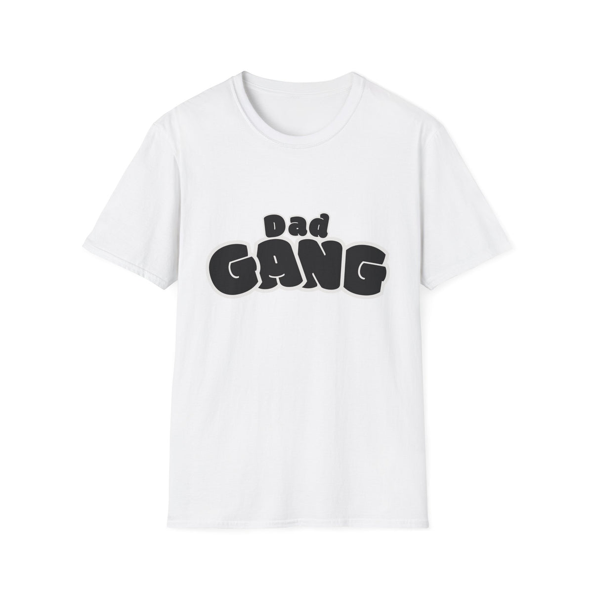 Dad Gang T-Shirt — Retro Bubble Letter Tee for Fathers, Father’s Day Gift