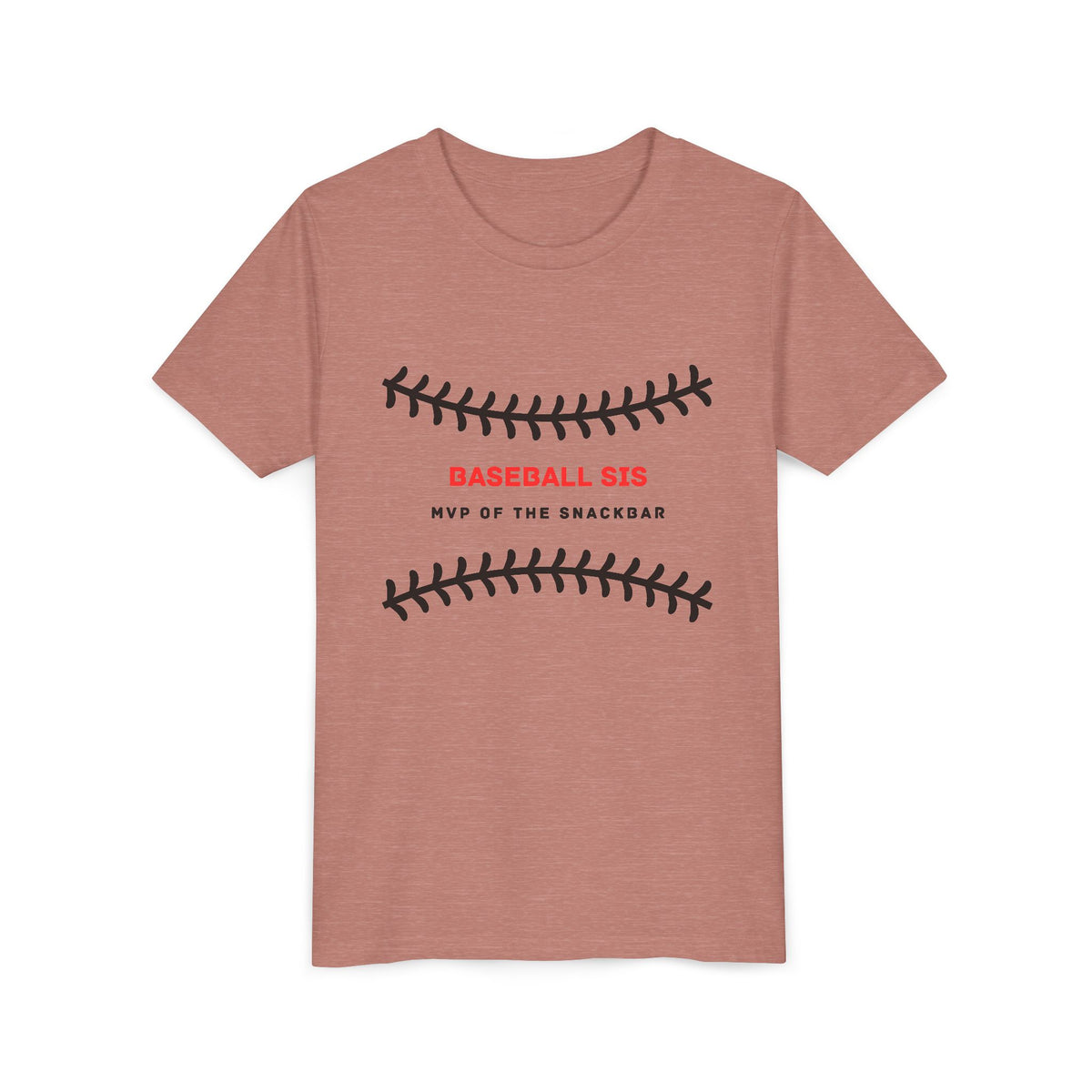 Baseball Sis Youth Tee — 'Baseball Sis: MVP of the Snackbar' Soft Kids’ Sports Shirt
