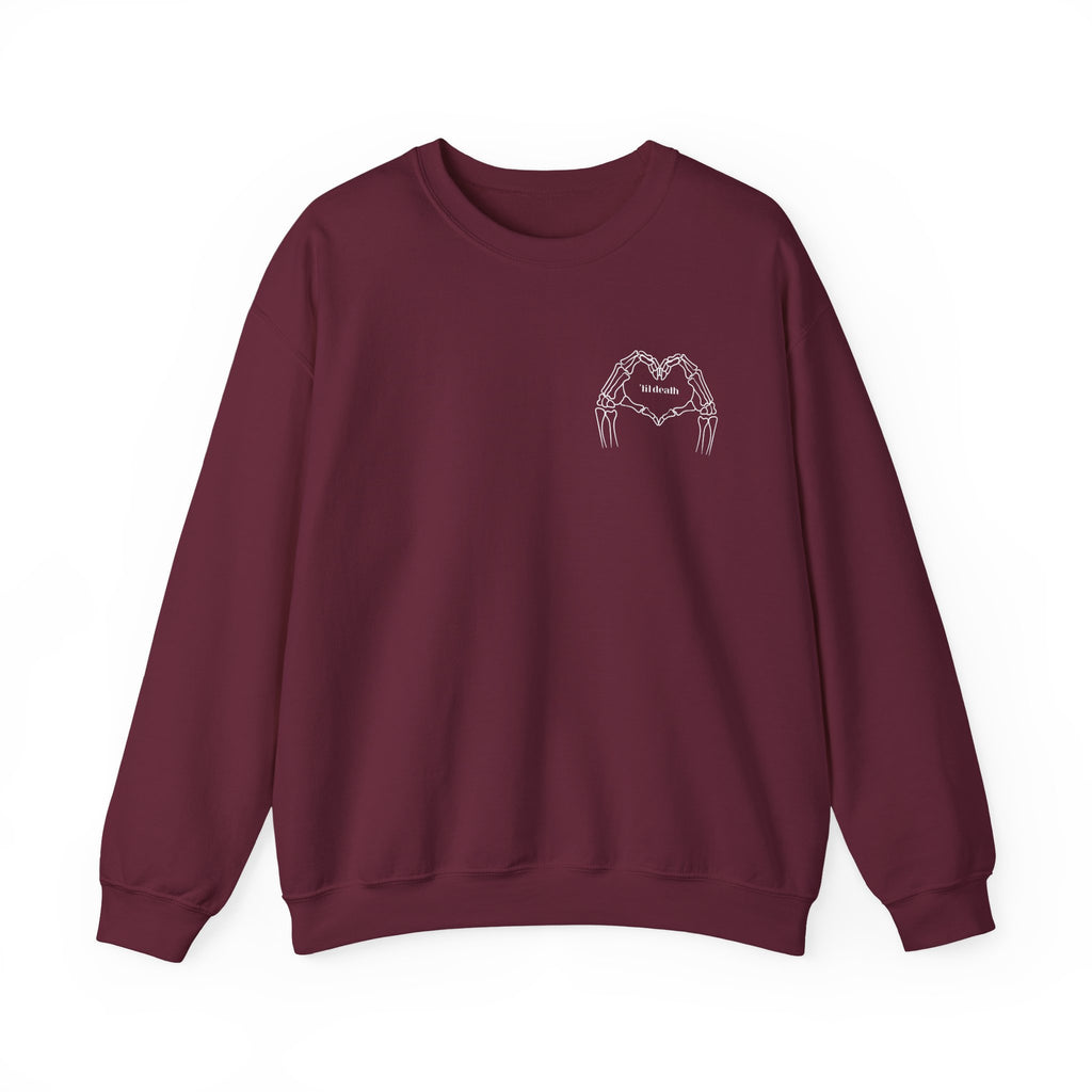 Skeleton Heart, Gothic Night Design Sweatshirt
