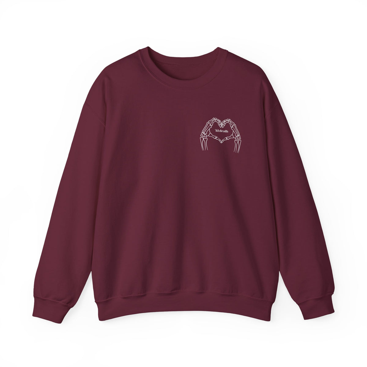 Skeleton Heart, Gothic Night Design Sweatshirt
