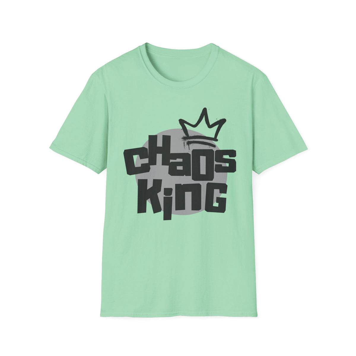 Chaos King T-Shirt — Retro Bubble Letter Tee for Fathers, Father’s Day Gift