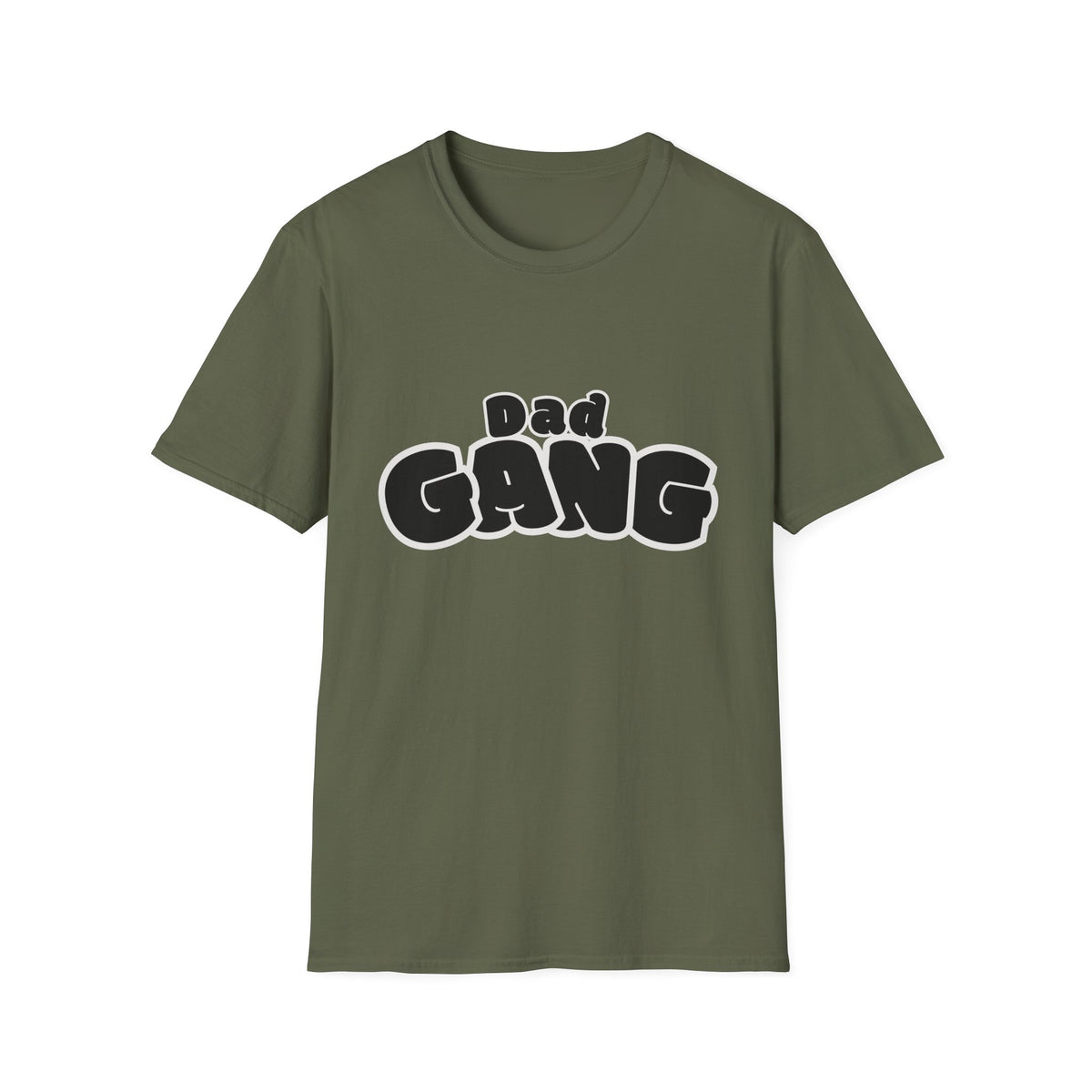 Dad Gang T-Shirt — Retro Bubble Letter Tee for Fathers, Father’s Day Gift