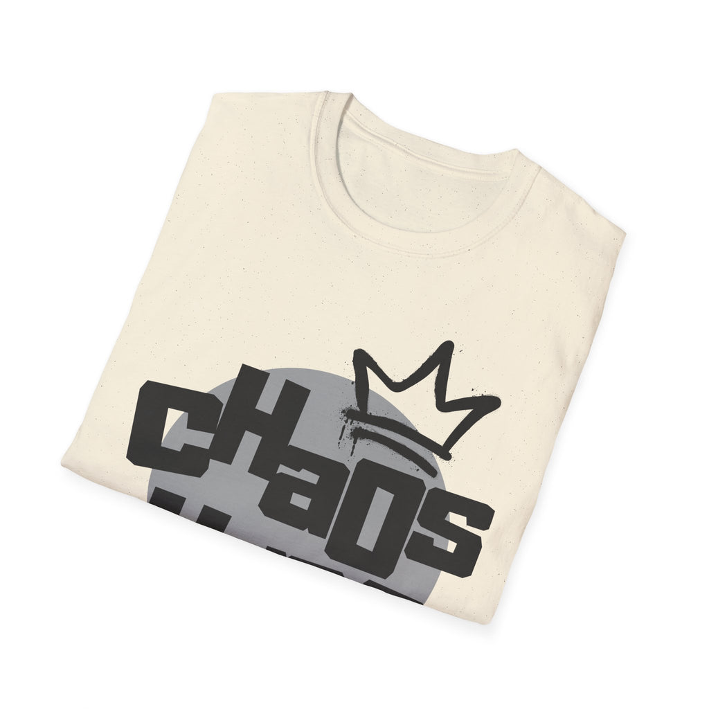 Chaos King T-Shirt — Retro Bubble Letter Tee for Fathers, Father’s Day Gift