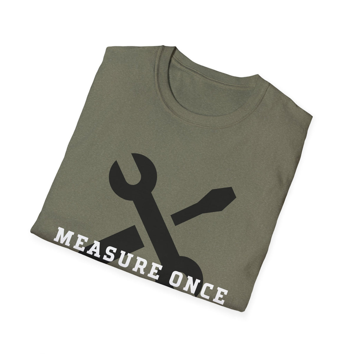 Measure Once Cuss Twice T-Shirt — Funny Carpenter Tool Tee