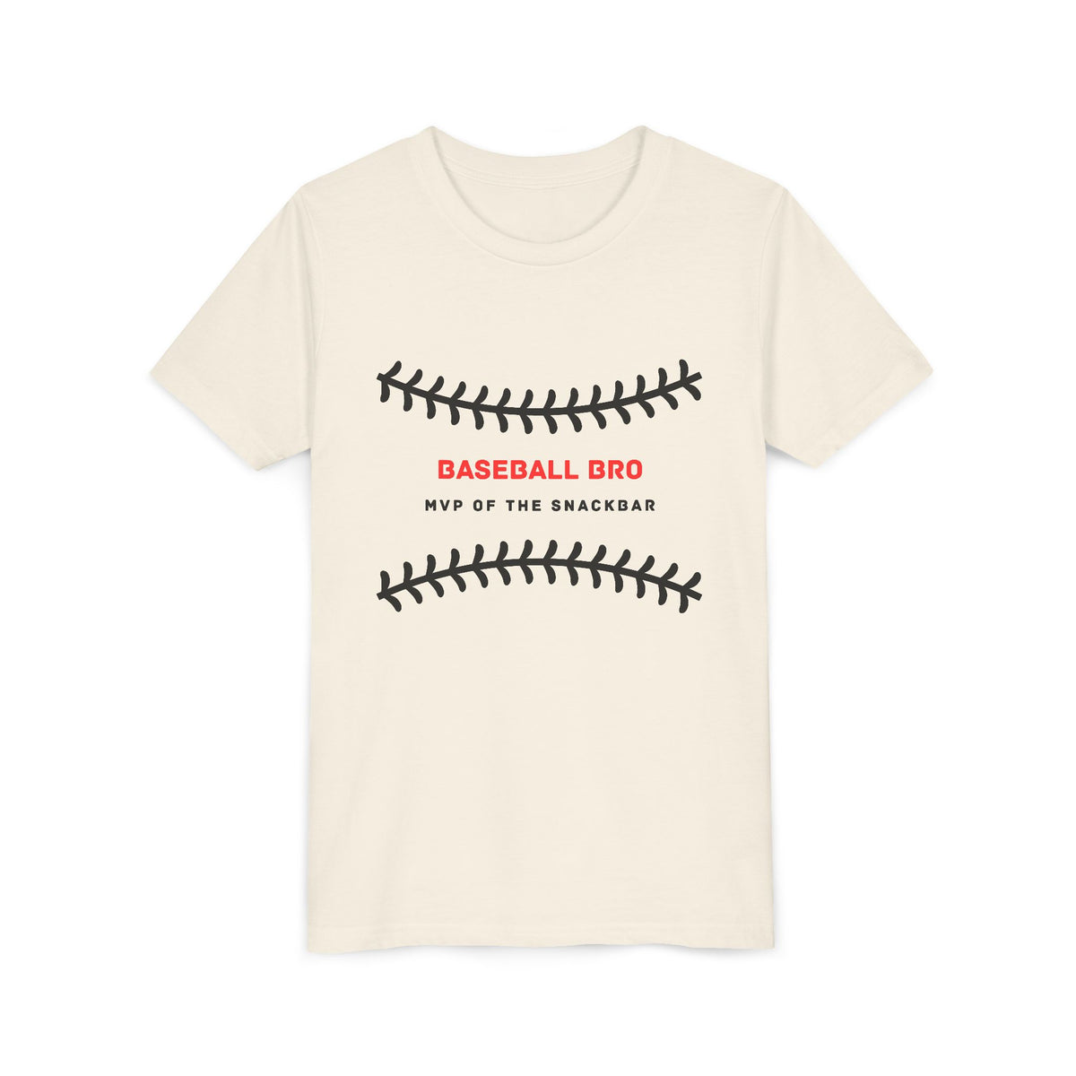Baseball Bro Youth Tee – "MVP of the Snackbar" Kids Baseball T-Shirt