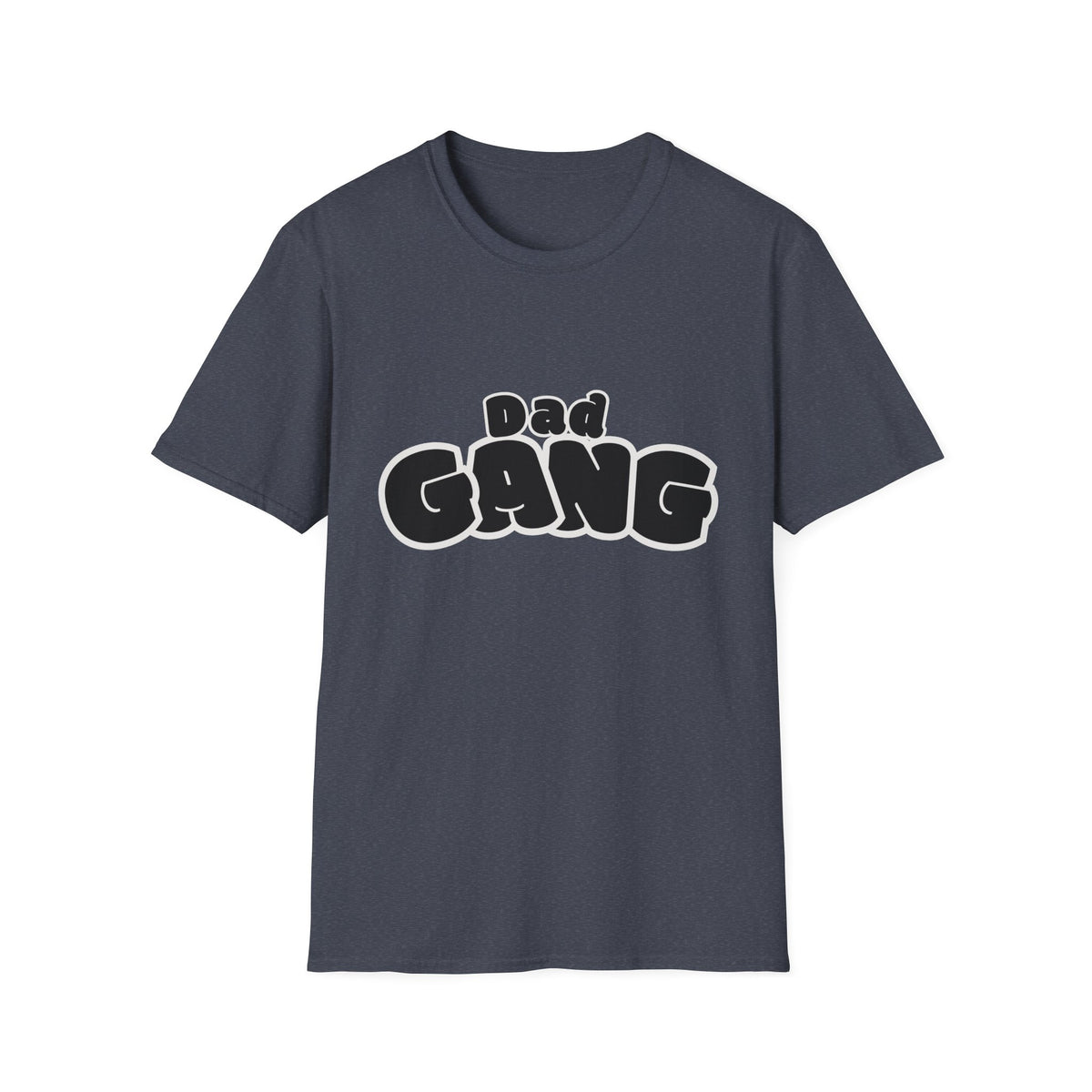 Dad Gang T-Shirt — Retro Bubble Letter Tee for Fathers, Father’s Day Gift