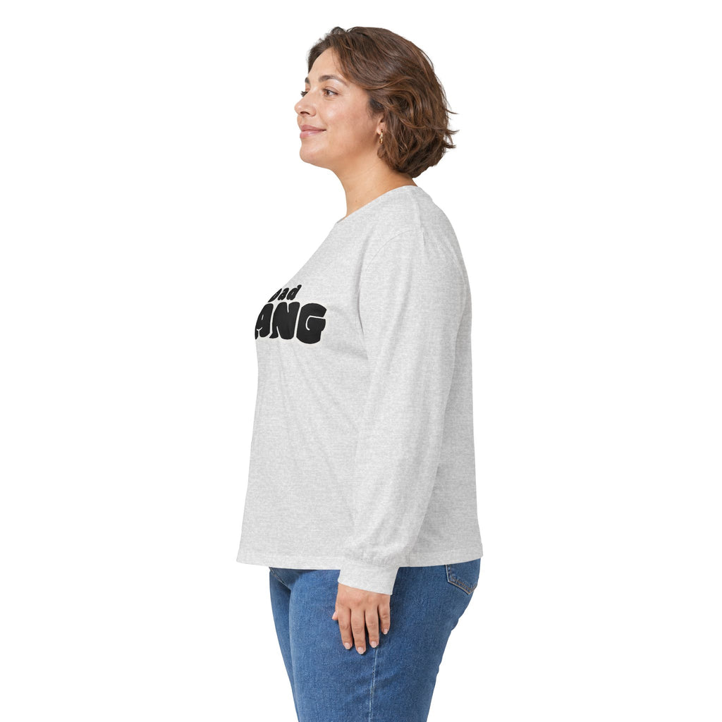 Dad Gang Long Sleeve Tee — Retro Bubble Letter Graphic