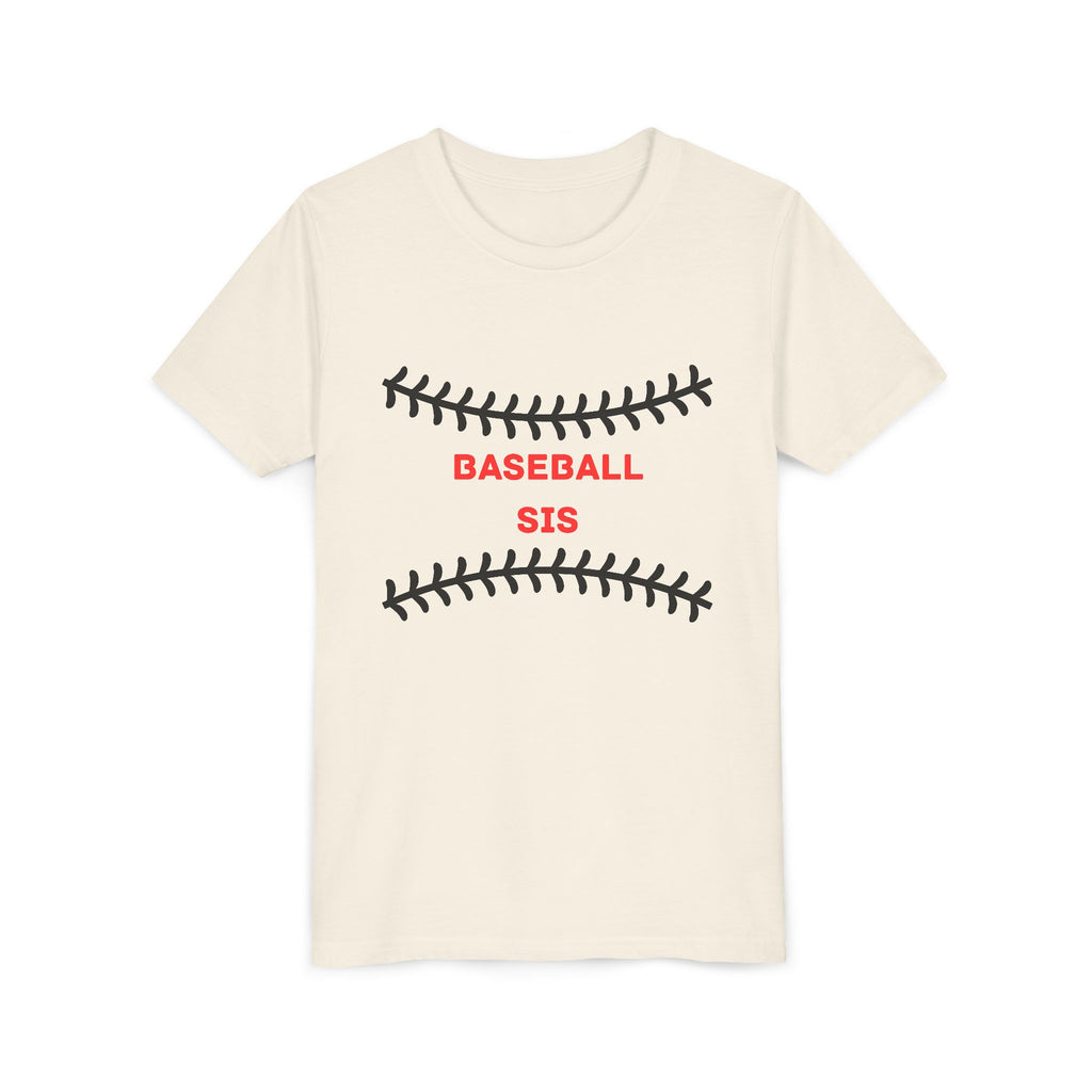 Youth Tee — "Baseball Sis" Graphic T-Shirt for Little Sisters | Soft Kids Baseball Shirt