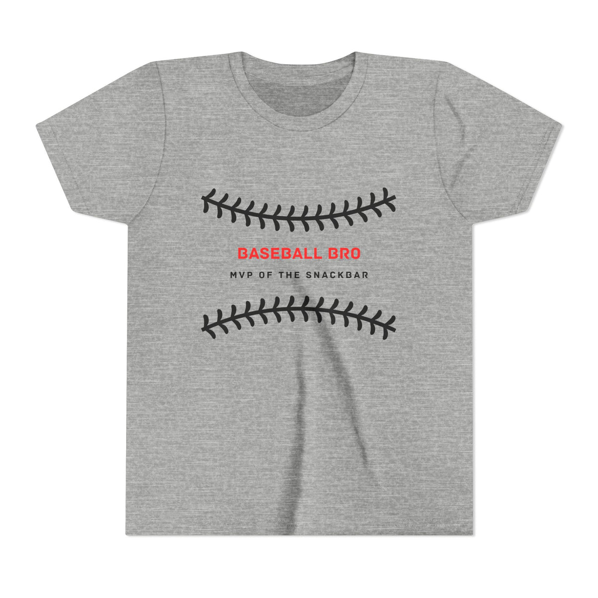 Baseball Bro Youth Tee – "MVP of the Snackbar" Kids Baseball T-Shirt