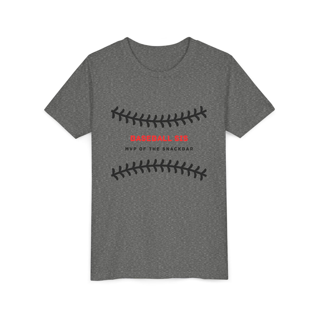 Baseball Sis Youth Tee — 'Baseball Sis: MVP of the Snackbar' Soft Kids’ Sports Shirt