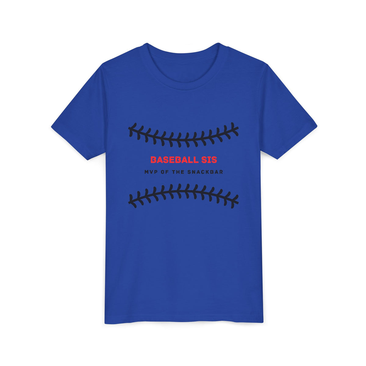 Baseball Sis Youth Tee — 'Baseball Sis: MVP of the Snackbar' Soft Kids’ Sports Shirt