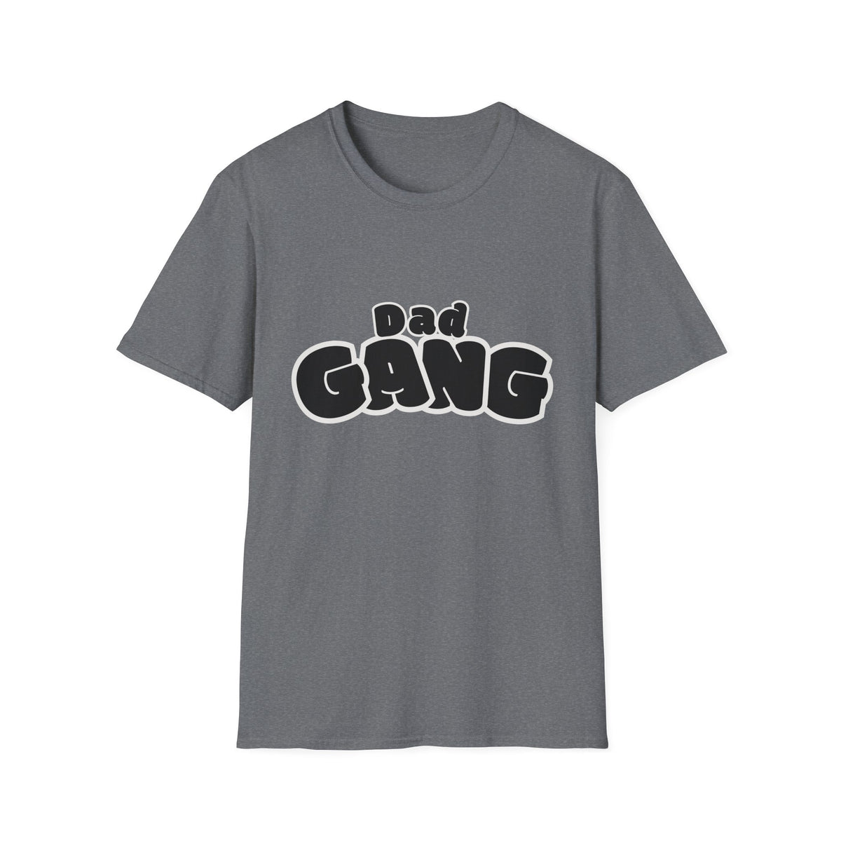 Dad Gang T-Shirt — Retro Bubble Letter Tee for Fathers, Father’s Day Gift