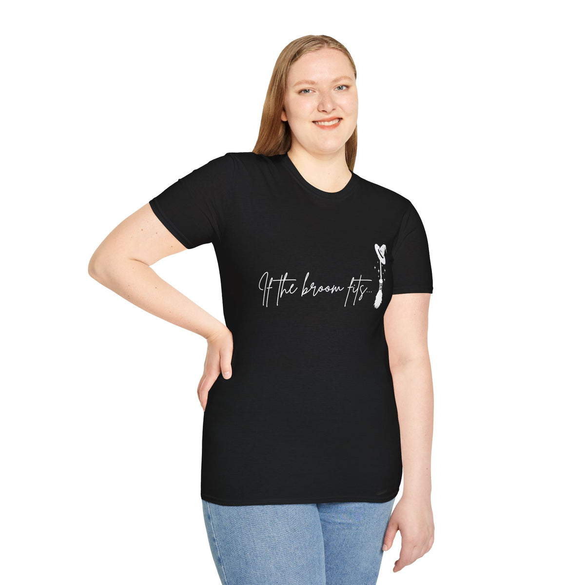 If the Broom Fits T-Shirt — Witchy Halloween Graphic Tee