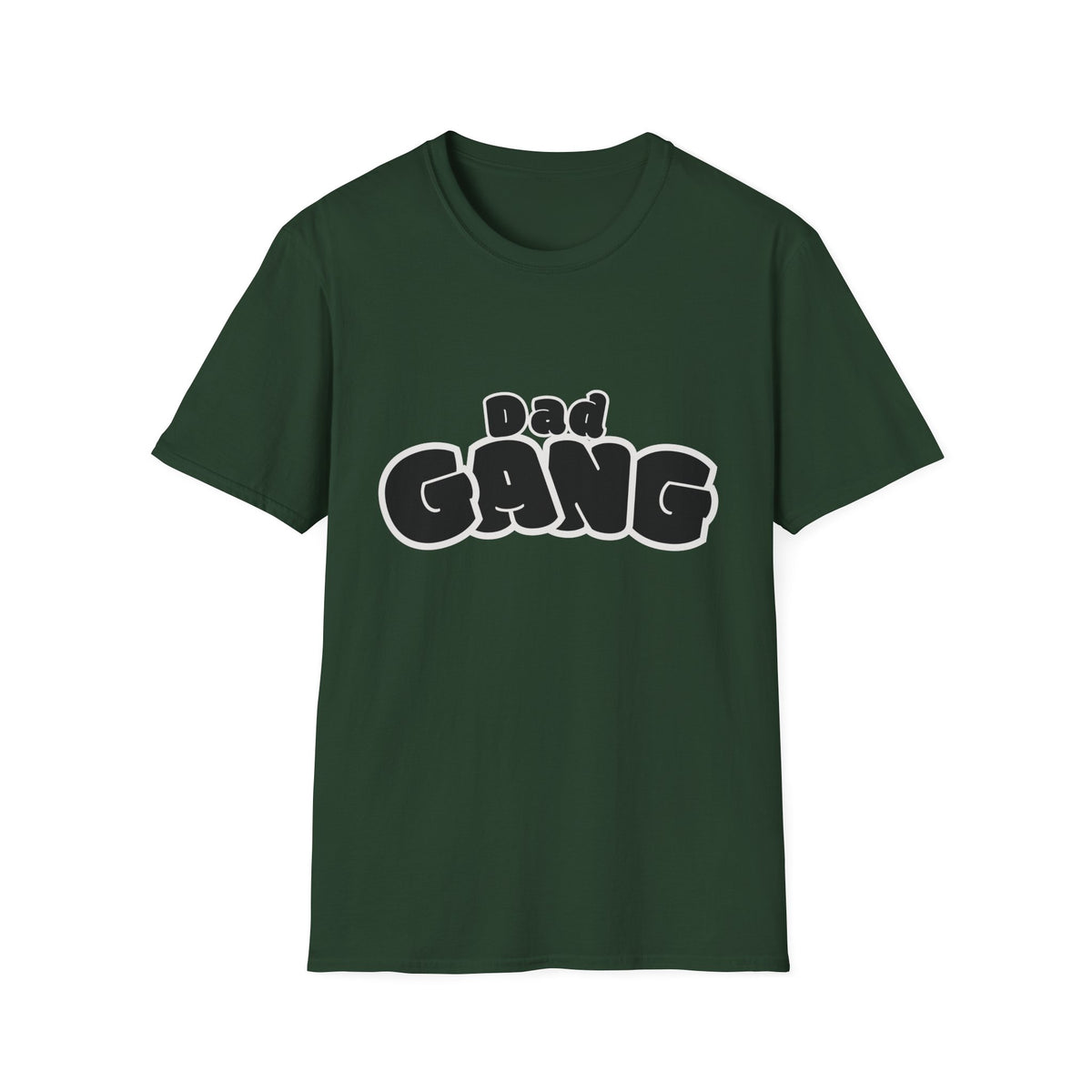 Dad Gang T-Shirt — Retro Bubble Letter Tee for Fathers, Father’s Day Gift
