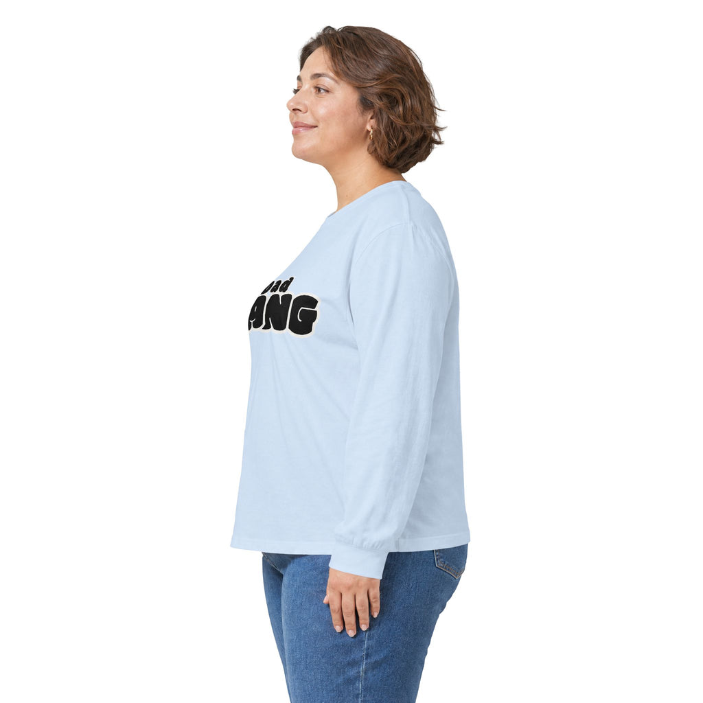 Dad Gang Long Sleeve Tee — Retro Bubble Letter Graphic