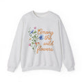Wildflower Crewneck Sweatshirt — "Among the Wild Flowers" Floral Pullover