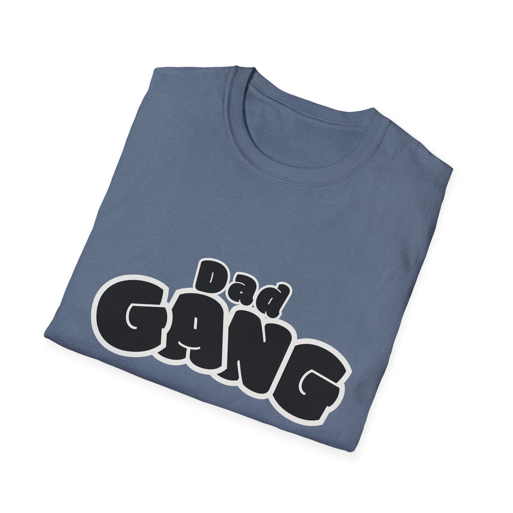 Dad Gang T-Shirt — Retro Bubble Letter Tee for Fathers, Father’s Day Gift