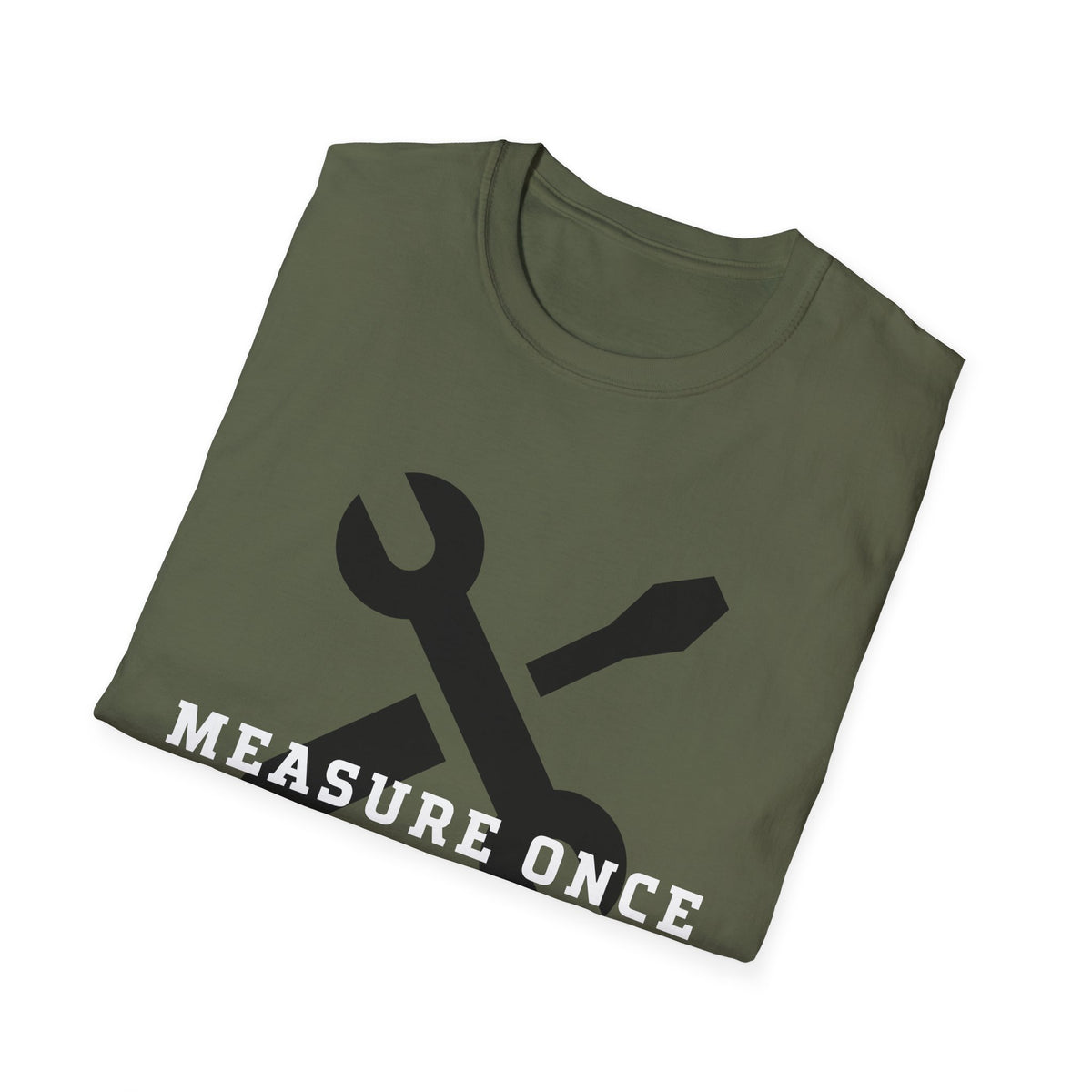 Measure Once Cuss Twice T-Shirt — Funny Carpenter Tool Tee