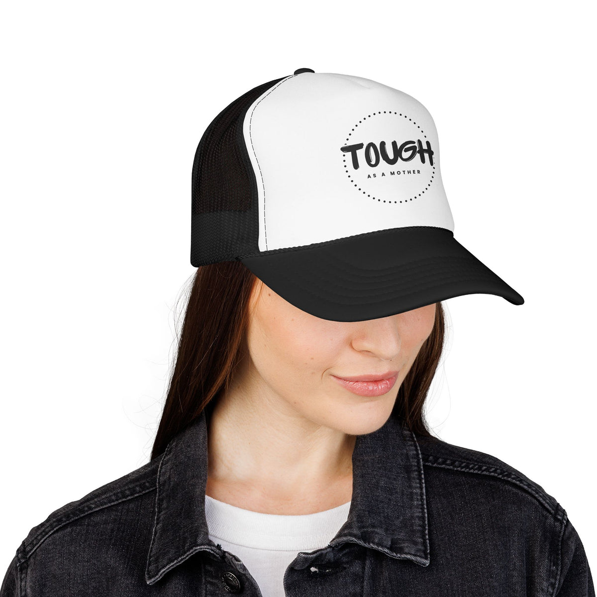 Tough As A Mother Trucker Hat — Retro Foam Mesh Cap for Moms