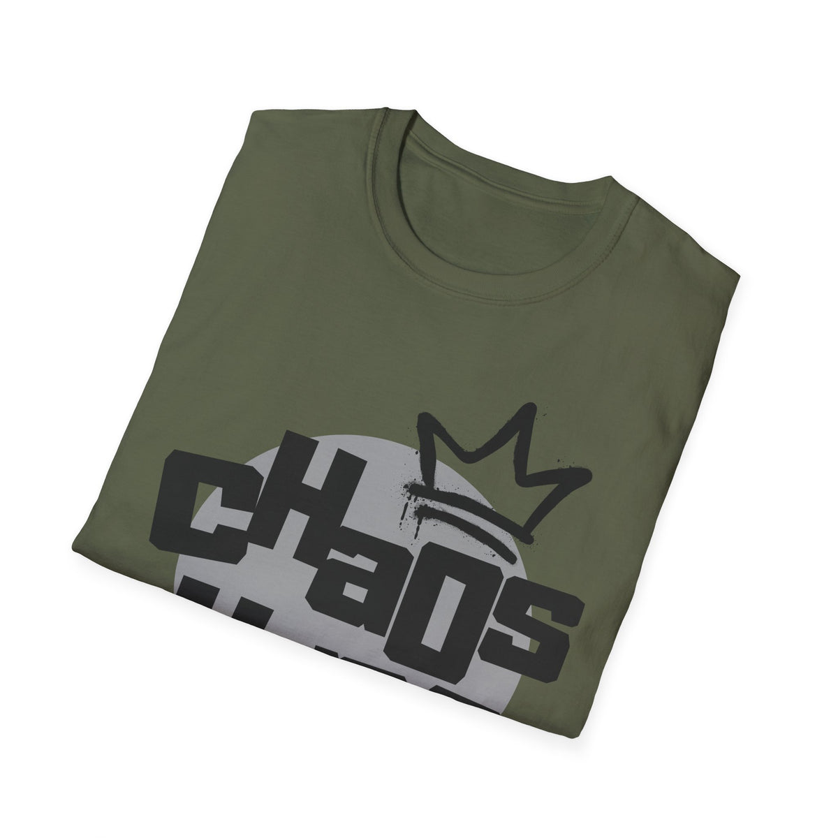 Chaos King T-Shirt — Retro Bubble Letter Tee for Fathers, Father’s Day Gift
